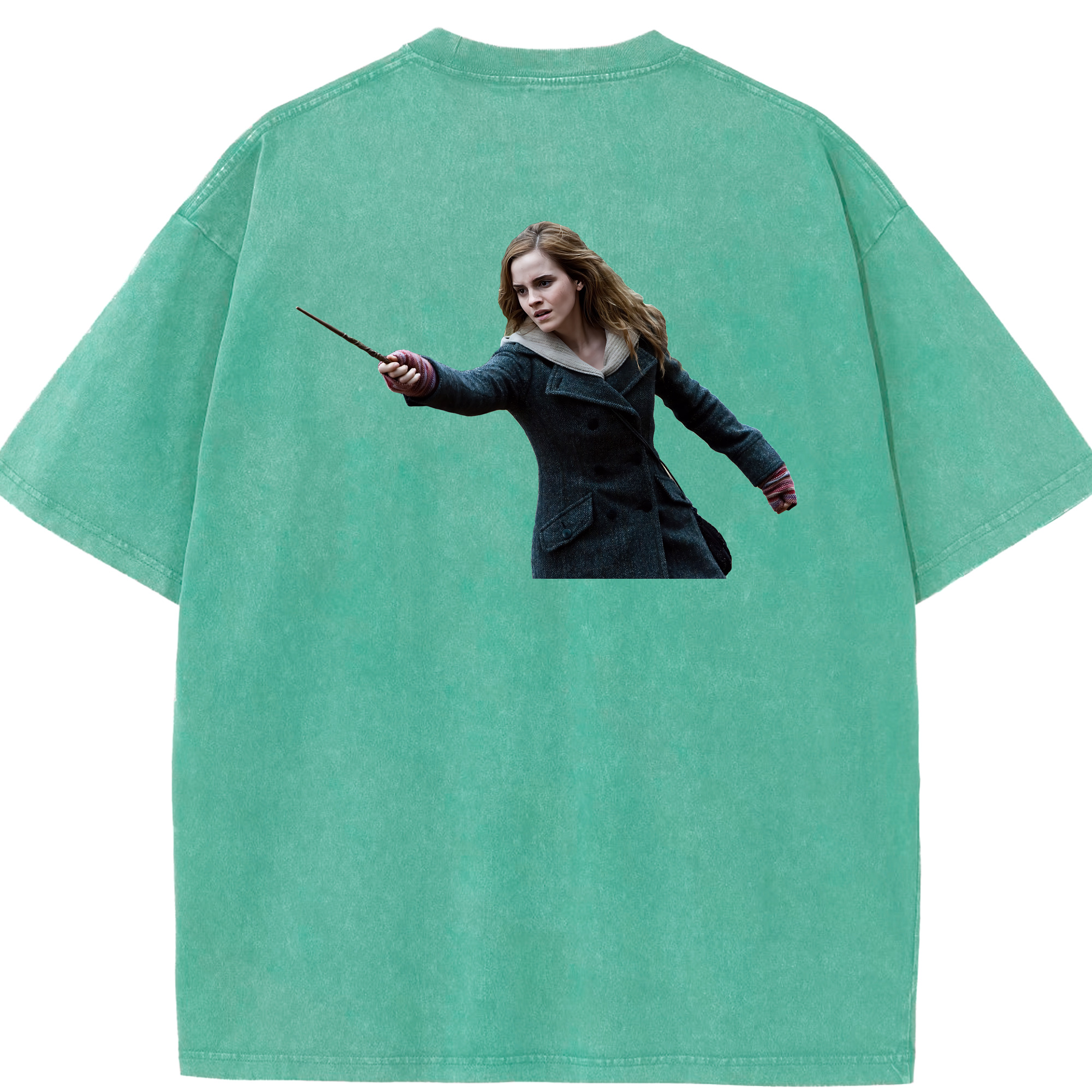（画像用） Harry Potter ハリー・ポッターシリーズ 綿100% ヴィンテージ風 半袖Tシャツ（背面プリント）